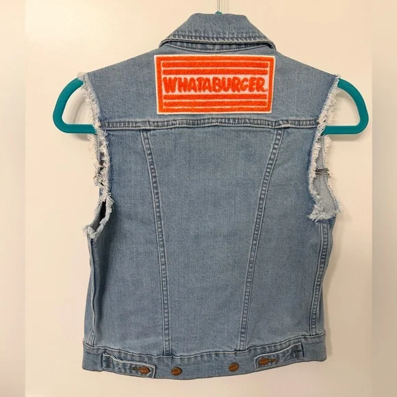 WRANGLER X WHATABURGER WOMEN'S CUT-OFF VEST - Picture 2 of 10